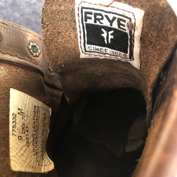 Frye Brown Lace Up Boots with High Ankle Support - Picture 3 of 8